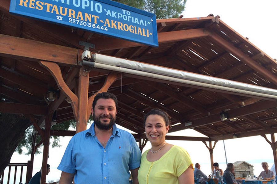Despina en Themos van Taverne Akrogiali